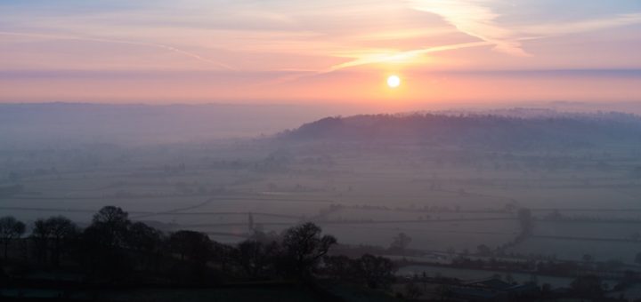 Spring Equinox Sunrise - From Glastonbury Tor, Somerset, UK. ID 825_7355