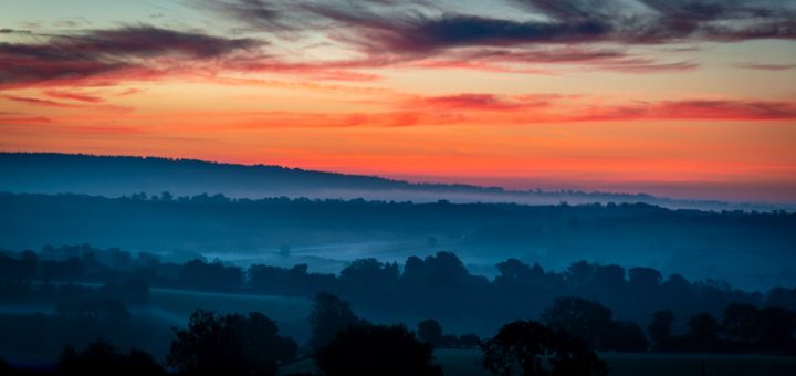 Sunrise from Lamyat Beacon - Bruton, Somerset, UK. ID 826_1224