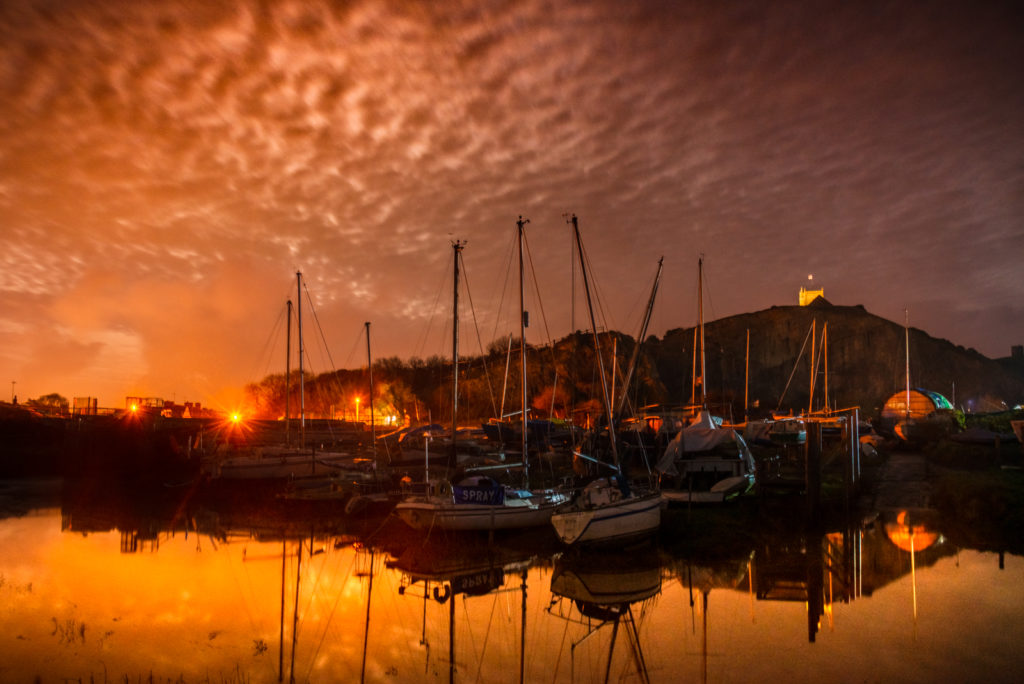 Cold Full Moon at Uphill - Somerset, UK. ID 827_7518