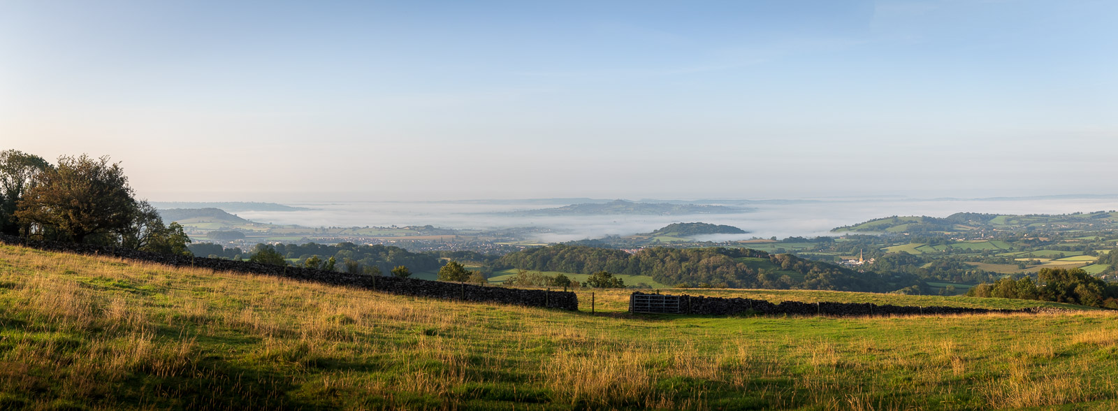 Somerset Mist - From Rookham, above Wells, Mendip Hills, Somerset, UK. ID BR54850P