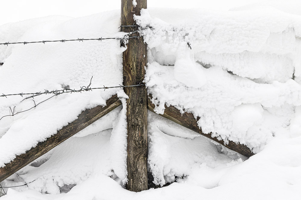 Snow drifts - Cooks Fields, Mendip Hills, Somerset, UK. ID JB_3212
