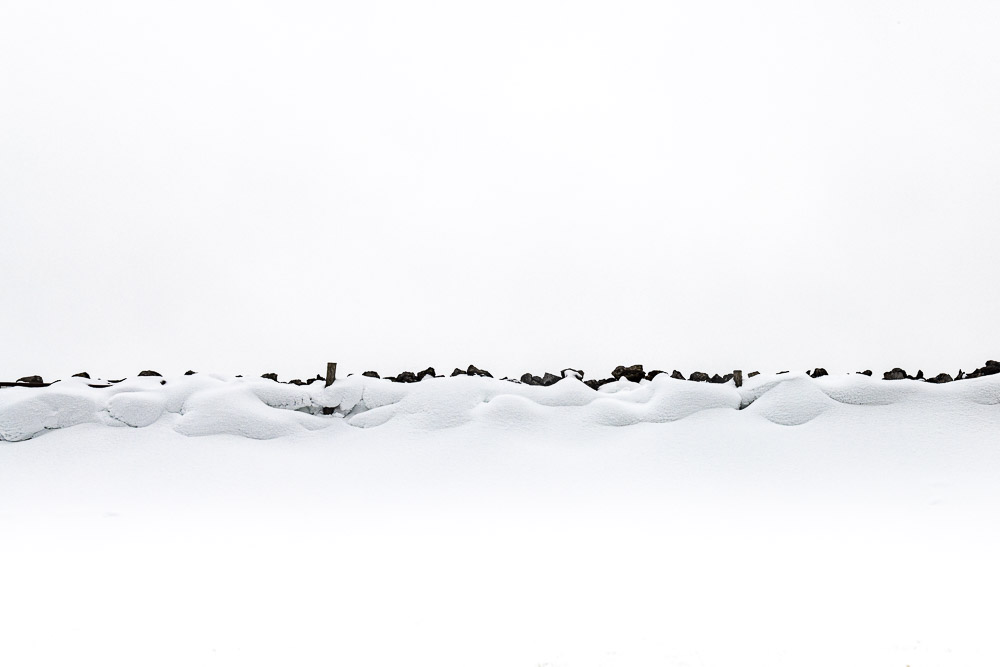 Snow drifts - Cooks Fields, Mendip Hills, Somerset, UK. ID JB_3219